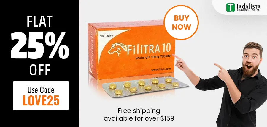 Buy Filitra 10 mg Vardenafil Tablet Online Coupon Code LOVE25