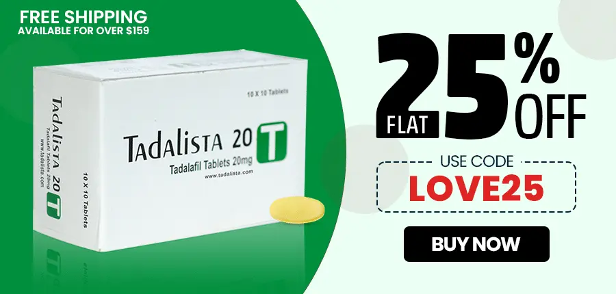 Buy Tadalista 20 mg Tablet Online - 25% Off - LOVE25