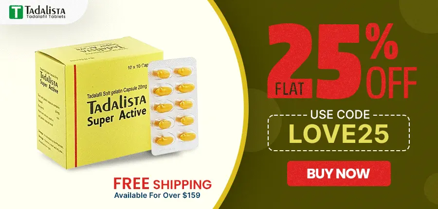 Buy Tadalista Super Active 20mg Online - coupon code LOVE25